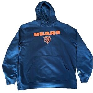 Chicago Bears NFL Starter Hoodie Sweatshirt, Team Colors And Logo, Size XL